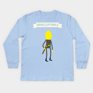 Lemongrab Unacceptable Banner Kids Long Sleeve T-Shirt